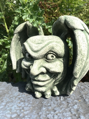 De Duivel- Gargoyle- decoratie voor de muur - Stone Monster- middeleeuwse figuren tuin.